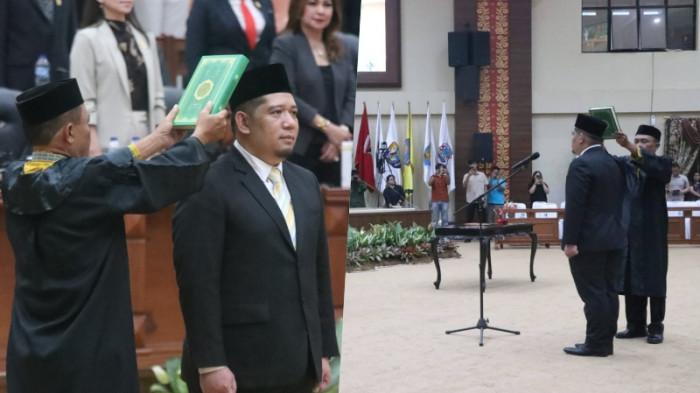 SUMPAH: Pengucapan sumpah dan janji Raski Mokodompit sebagai Anggota DPRD Sulawesi Utara, Jumat (25/7/2025).