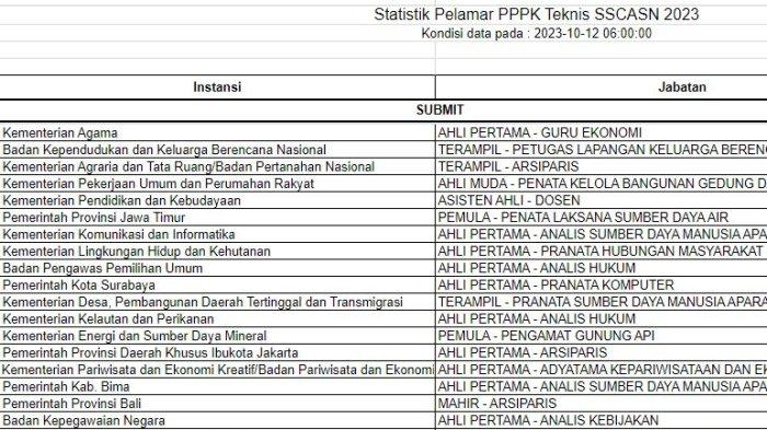 Daftar 32 Kementrian PPPK Teknis 2023, Kemenag Terbanyak, BUMN 0