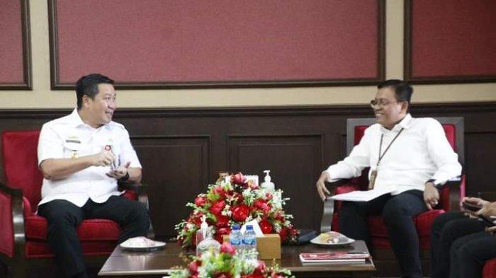 Deputi V Kepala Staf Kepresidenan, Rumadi Ahmad melakukan audiens dengan Wakil Gubernur Sulut Steven Kandouw, Rabu (5/6/2024).
