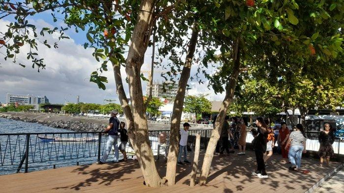 Dermaga di samping Youth Centre kawasan Mega Mas Manado, Sulut, disulap jadi objek wisata baru.