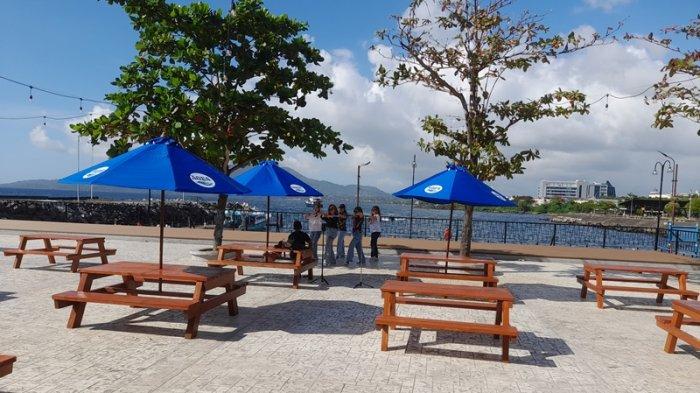 Dermaga di samping Youth Centre kawasan Mega Mas Manado, Sulut, disulap jadi objek wisata baru.
