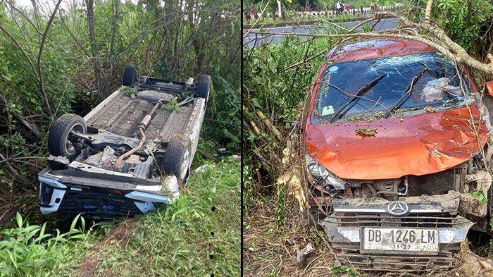 Dua mobil ringsek di Jalan Soekarno Minahasa Utara, pagi ini Minggu 28 Januari 2024. Diduga alami kecelakaan tadi dini hari atau tadi malam.