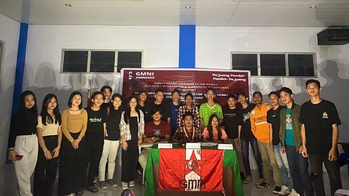 Foto bersama peserta Konfercab GMNI Minahasa, Jumat (13/12/2025) lalu.