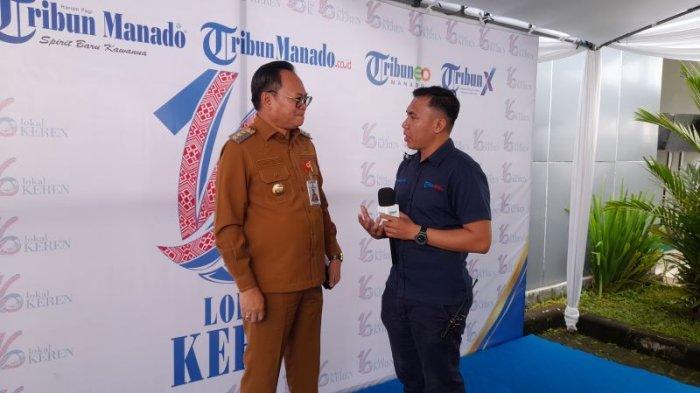 HUT TRIBUN MANADO - Penjabat Bupati Minahasa Noudy Tendean mengikuti wawancara di lokasi perayaan HUT ke-16 Tribun Manado, Senin (3/2/2025) pagi. Ia senang turut merayakan HUT ke-16 Tribun Manado.