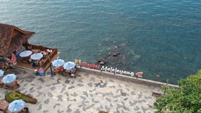 Foto udara Malalayang Beach Walk di Manado, Sulawesi Utara, Rabu (19/4/2023).