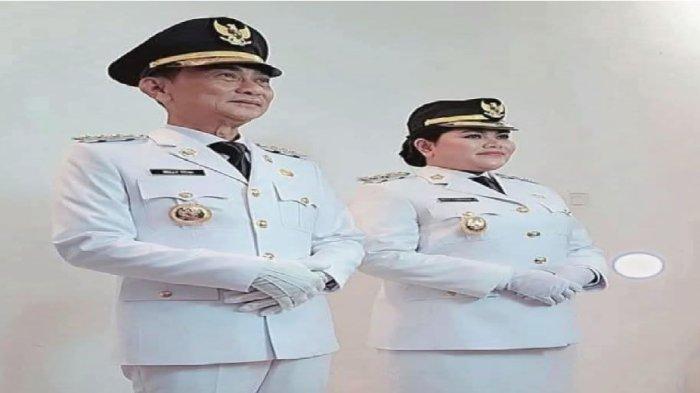 SIAP DILANTIK: Gambar Bupati dan Wakil Bupati Talaud terpilih Welly Titah dan Anisya Bambungan diposting Irwan Hasan di Facebook, Kamis 19 Juni 2025.