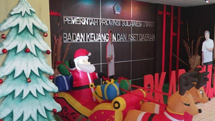 Kantor Gubernur Sulawesi Utara Bersolek Dekorasi Natal, Pejabat Muslim