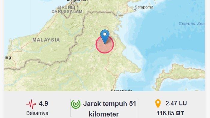 Gempa bumi terkini di wilayah Kalimantan Utara, Rabu (21/8/2024)