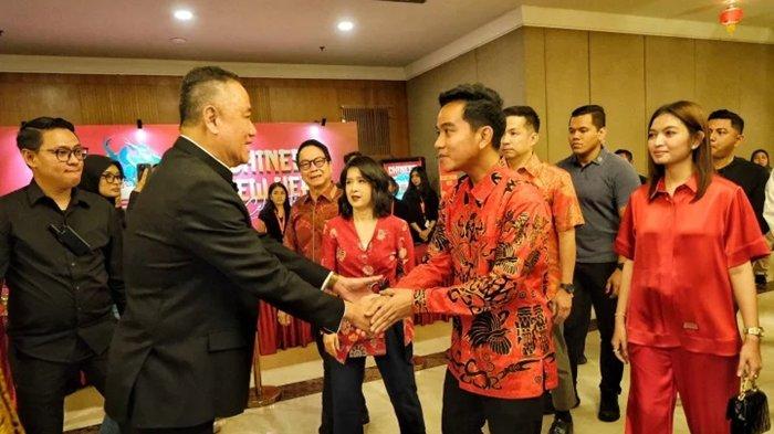 Gibran Rakabuming hadiri acara Perayaan Imlek di Sun City Glodok, Jakarta.