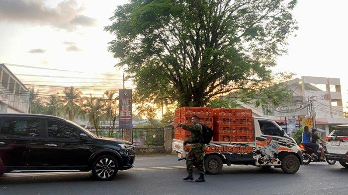 Gladei resik pengamanan menjelang kedatangan Presiden Republik Indonesia Joko Widodo atau Jokowi ke Sulawesi Utara, Rabu (27/12/2023). (tribunmanado.co.id/Wendia Putra Paputungan)