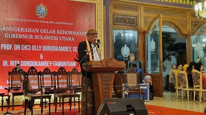 Gubernur Sulawesi Utara (Sulut) Olly Dondokambey berterimakasih sedalam-dalamnya karena mendapat gelar kehormatan dari Keraton Kasunanan Surakarta, Senin (5/8/2024) malam.