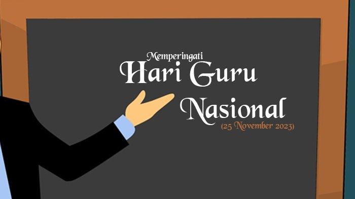 Poster ucapan Hari guru nasional.