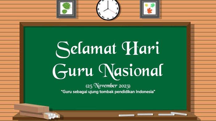 Poster ucapan Hari guru nasional.
