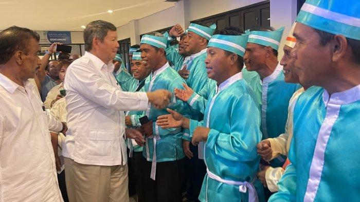 Hashim Djojohadikusumo Wakil ketua Dewan Pembina Partai Gerindra di Bitung Sulawesi Utara (Sulut), Sabtu (4/11/2023).