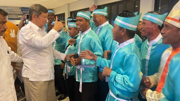 Hashim Djojohadikusumo Wakil ketua Dewan Pembina Partai Gerindra di Bitung Sulawesi Utara (Sulut), Sabtu (4/11/2023).