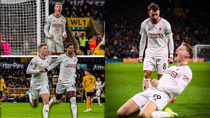 Hasil Wolves vs Manchester United 3-4: Gol Hojlund
