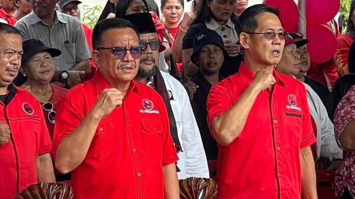 Hengky Honandar Wakil Ketua DPC PDI Perjuangan dan Maurits Mantiri Ketua DPC PDIP
