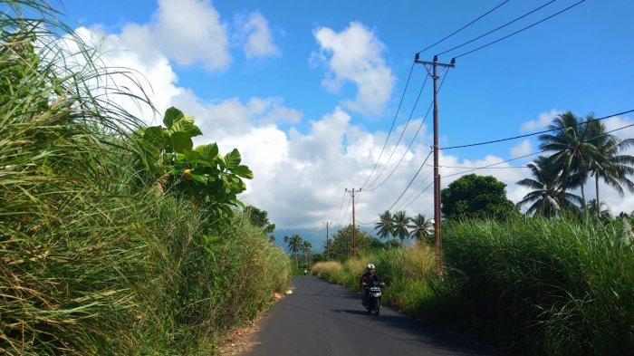 Horornya Jalan Desa Matungkas Minut, Tak Ada Penerangan, Dikelilingi Rumput Tinggi dan Banyak Lubang
