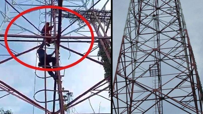 Ilustrasi evakuasi korban yang naik di atas tower. Foto ini tidak ada kaitannya dengan isi berita.