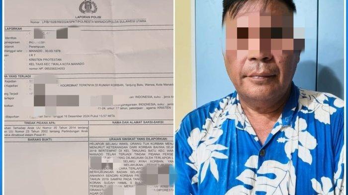 Seorang pria di Kota Manado, Sulawesi Utara, ditangkap polisi lantaran memperkosa anak sendiri.