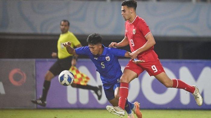 Jens Raven di laga final Piala AFF U19 2024 melawan Thailand.