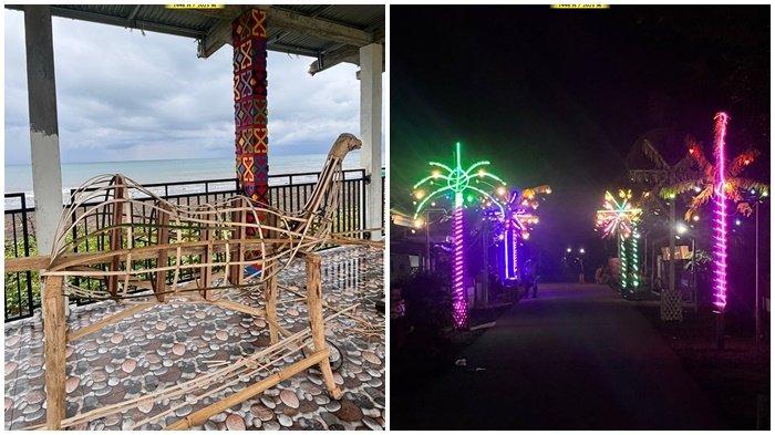 KAMPUNG RAMADAN: Persiapan wisata Kampung Ramadan di Desa Bolaang Satu, Kabupaten Bolaang Mongondow, Provinsi Sulawesi Utara, Jumat (21/2/2025). Kampung Ramadan Bolaang Satu ini mengusung tema 100 Malam.