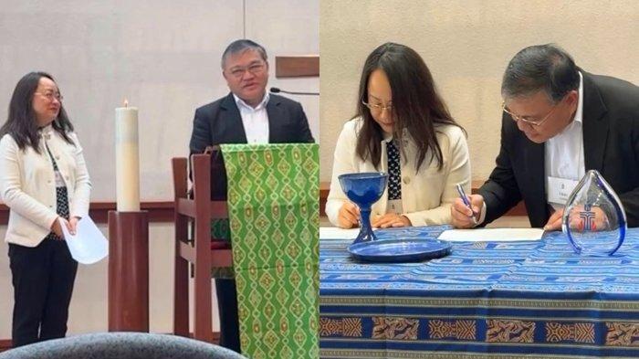 KERJA SAMA - GMIM melakukan kerjasama dengan Gereja Presbiterian di Amerika Serikat. Penandatangan kerja sama dilakukan Ketua Sinode GMIM Pdt Hein Arina.