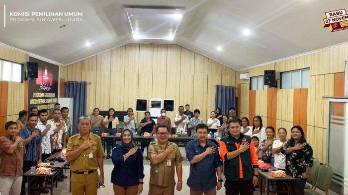 KPU Sulawesi Utara melaksanakan rakor membahas pemilih korban erupsi Gunung Ruang.