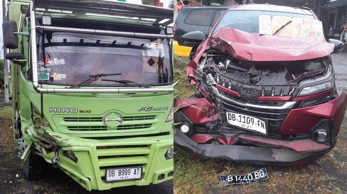 KECELAKAAN MINAHASA - Kecelakaan di Ranowangko: Pengemudi Xenia Kabur usai Tabrak Truk Hino, Diduga Terlibat Aksi Doger