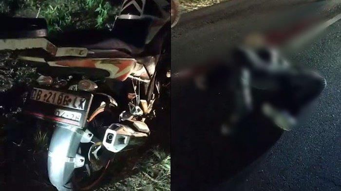 Kecelakaan maut di jalan raya Desa Passo, Kakas, Minahasa, Sulawesi Utara, Kamis (28/9/2023). 