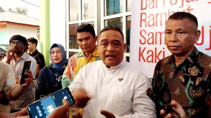 Kepala BP2MI, Benny Rhamdani, dalam sosialisasi di Desa Poyowa Besar Dua, Kecamatan Kotamobagu Selatan, Kota Kotamobagu, Provinsi Sulawesi Utara (Sulut), Jumat (5/5/2023).