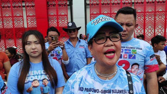 Ketua Tim Kampanye Daerah (TKD) Prabowo Gibran Sulawesi Utara, Conny L Rumondor di Pasar Bersehati Manado, Kamis (25/1/2024)