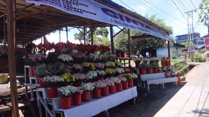 Kios Bunga Segar Cinta Florist di pinggir Jalan Sam Ratulangi, Kelurahan Winangun Dua, Kecamatan Malalayang, Manado, Sulawesi Utara, Rabu (8/5/2024).