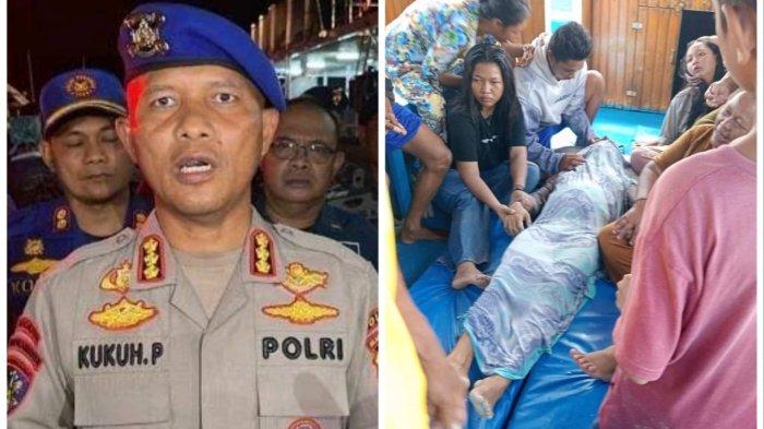 Dirpolairud Polda Sulut Kombes Pol Kukuh Prabowo (Kiri) dan Nakhoda Perahu Penumpang yang meninggal (Kanan).