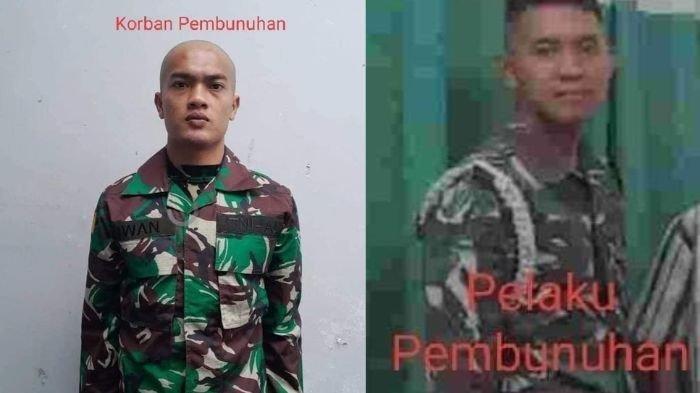 Kolase foto mendiang Iwan Sutrisman Telaumbanua dan terduga pelaku Serdan Adan Aryan Marsal
