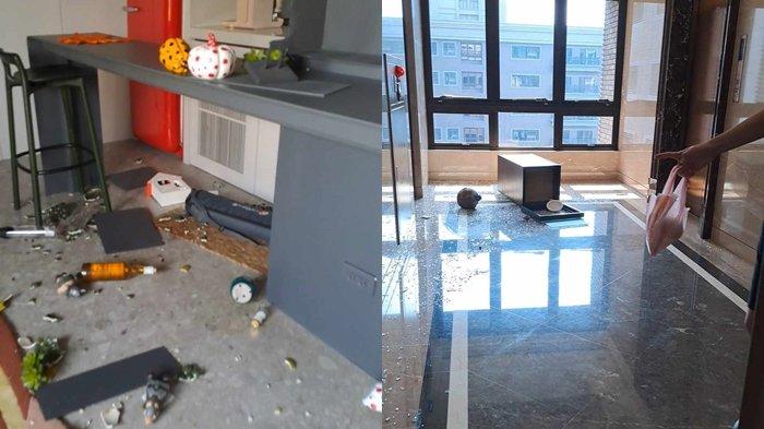 Kondisi apartemen tempat TKW asal Tomohon Sulawesi Utara bekerja, pasca gempa di Taiwan, Rabu (3/4/2024).