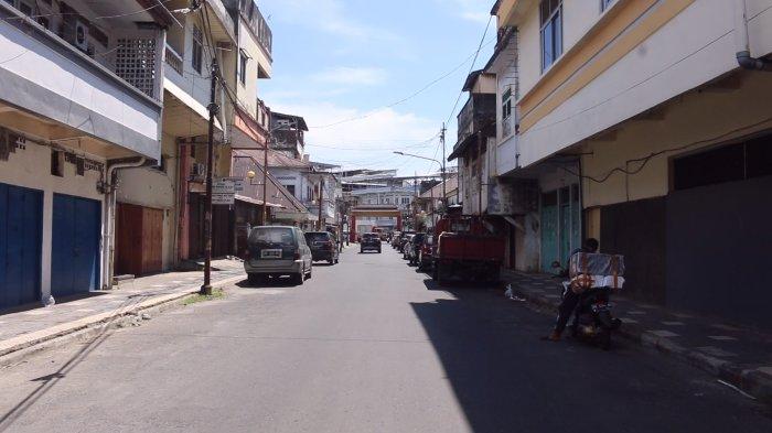 Kondisi terkini Koenya Koenya Street Food di Pecinan Kelurahan Calaca, Kecamatan Wenang, Manado, Sulawesi Utara, Senin (13/5/2024).