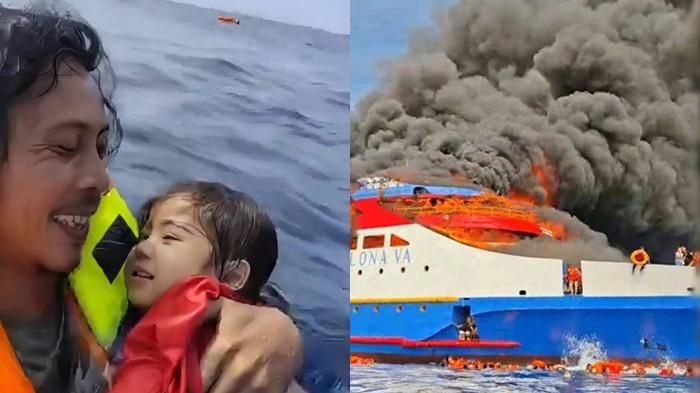 KAPAL TERBAKAR - Kronologi Lengkap Terbakarnya KM Barcelona VA, Berangkat Dini Hari dari Talaud Menuju Manado