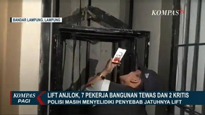Kronologi lift anjlok di Lampung yang menyebabkan 7 orang tewas pada Rabu (5/7/2023).