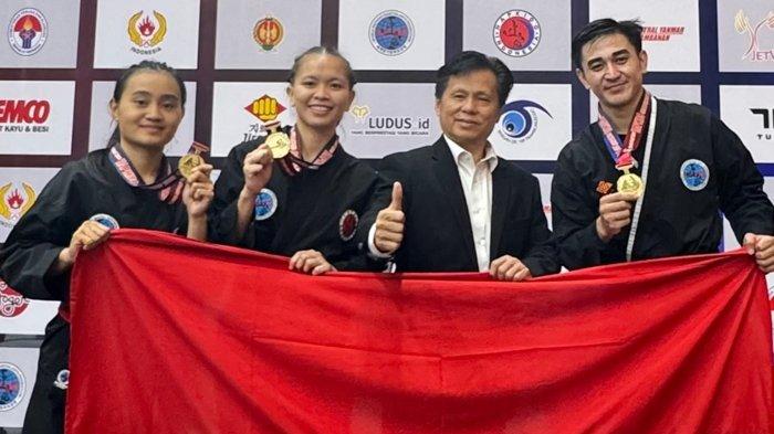 MEDALI EMAS - Atlet Hapkido Indonesia dua diantaranya asal Kabupaten Minut Andre dan Kezia, persembahkan medali emas untuk Indonesia. Dalam ajang South East Asia Hapkido Championship 2025 di Yogyakarta 14 sampai 15 Juni 2025