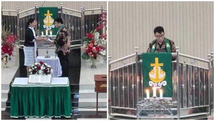 MENINGGAL: Foto sebelum penatua Stevy Pangemanan mendadak meninggal dunia saat berkhotbah di Gereja Sion Tumaluntung, Minut, Sulawesi Utara, Minggu (15/6/2025). Ia dilarikan ke RS Hermana Lembean.