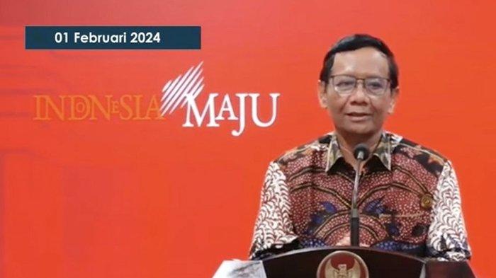Mahfud MD mundur dari kursi Menko Polhukam.