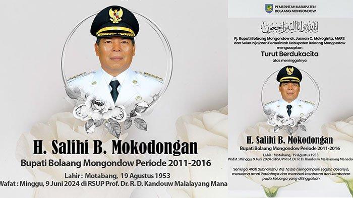 Mantan Bupati Bolaang Mongondow Hi Salihi Mokodongan tutup usia.