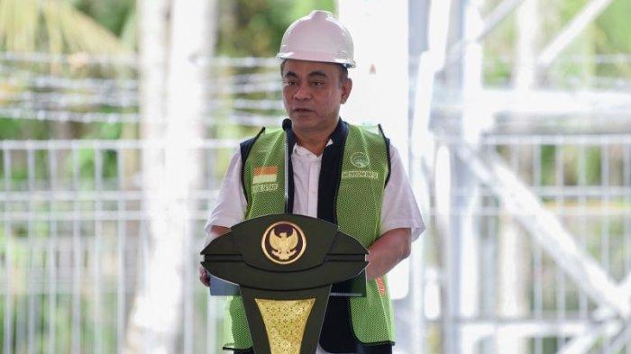 Menteri Kominfo, Budi Arie Setiadi dalam peresmian BTS 4G program Bakti di Melonguane, Kepulauan Talaud.