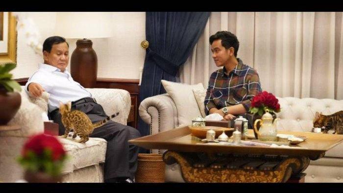 Momen Prabowo Subianto dan Gibran Rakabuming Raka bertemu.