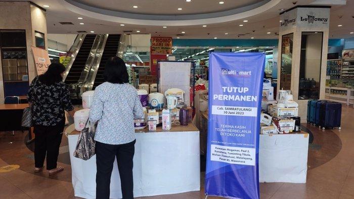 Multimart Sam Ratulangi Manado, Sulawesi Utara, akan tutup permanen per 30 Juni 2023.