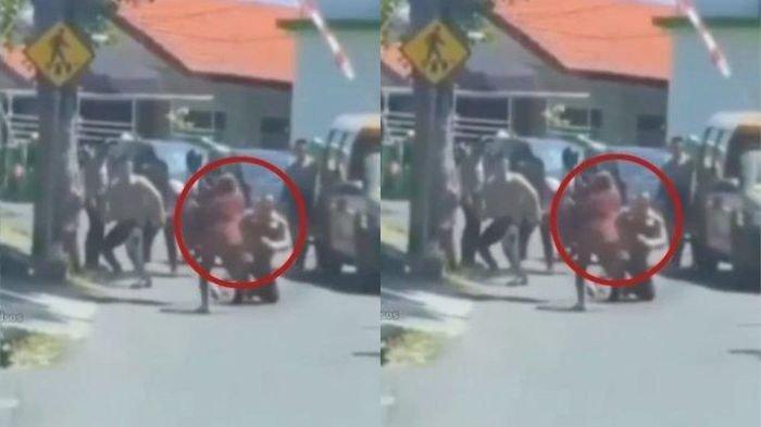 ODGJ mengamuk dan tebas seorang polisi di Manado, Sulawesi Utara.