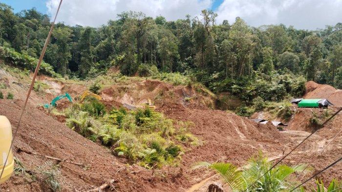 TAMBANG EMAS - PETI di Hutan Lukosina, Desa Dumagin B, Kecamatan Pinolosian Timur, Kabupaten Bolsel, Sulawesi Utara. Rendaman emas dikabarkan milik SP alias Tole warga Kotamobagu.