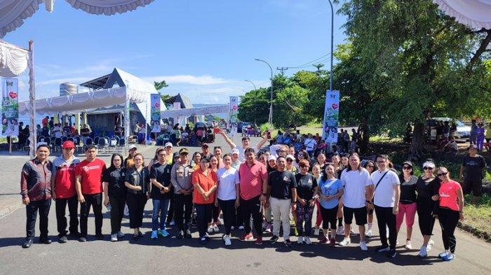 PT Sasa Inti Minsel menggelar acara bersama masyarakat bertajuk pola hidup sehat untuk generasi bebas stunting.