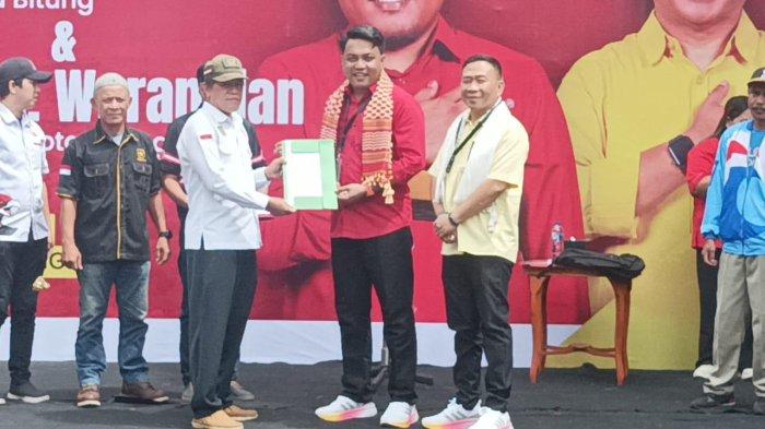 Lima gabungan partai politik non kursi di DPRD Bitung seragjan dukungan ke Bakal Paslon Wali kota Geraldi Mantiri dan Calon Wakil Wali kota Erwin Wurangian.